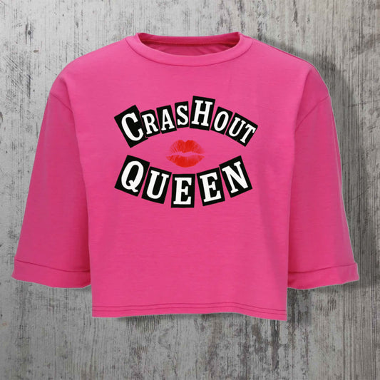 CRASH OUT QUEEN CROP TOP